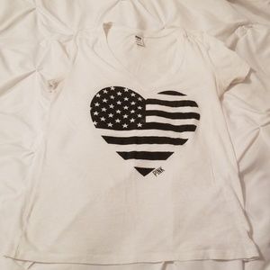 PINK American Flag T